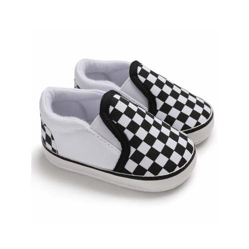 Madjtlqy Baby toddler shoes, soft-soled slippers, sneakers, checkered children's non-slip shoes