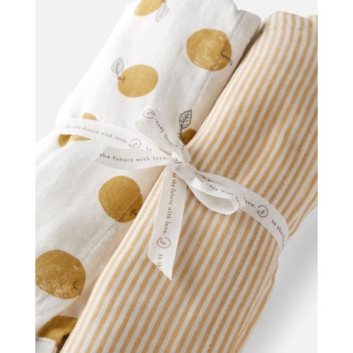 Baby 2-Pack Cotton Muslin Swaddle Blankets