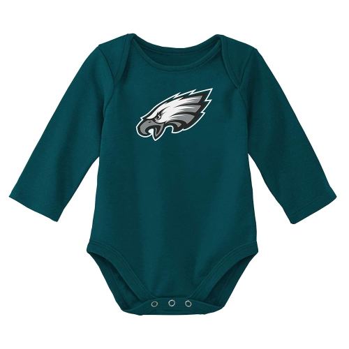 Outerstuff NFL Newborn & Infants 0-24 Months Official Primary Logo Long Sleeve Creeper Bodysuit Romper