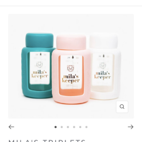 Mila's Triplets - Glass milk bottles
