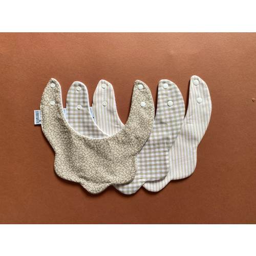 Set of all 3 scallop bibs