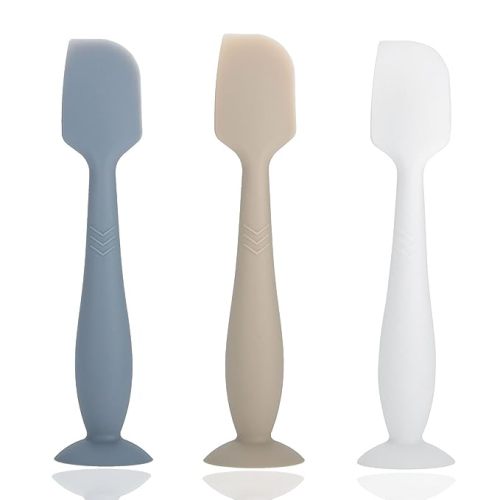 Baby Diaper Cream Spatula, Seeway 3 pack Baby Butt Paste Spatula, Diaper Cream Applicator for Newborn Babies-Baby Necessities - Suitable for Aquaphor, Desitin - gray+brown+white