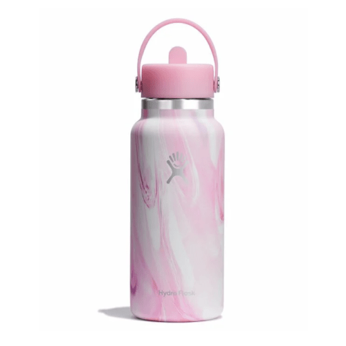 32 oz Wide Mouth with Flex Straw Cap - Jelly Pink