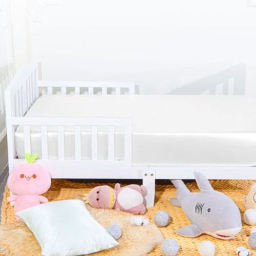 1 Pack Silk Satin Fitted Crib Sheet, Super Soft And Silky Crib Sheet For Boys, Girls, Unisex, 28x52 Inches, White - Ntbay