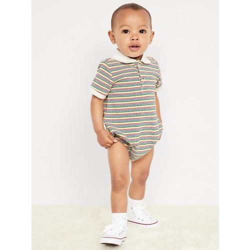 Short-Sleeve Polo One-Piece for Baby