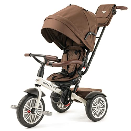 Bentley Kids Trike, Toddler Bike 6-in-1, Officially Licensed & Designed by Bentley Motors UK; This Baby to Big Kid Tricycle is a Compelling Statement of Performance and Luxury, White Satin (6m-5y+)