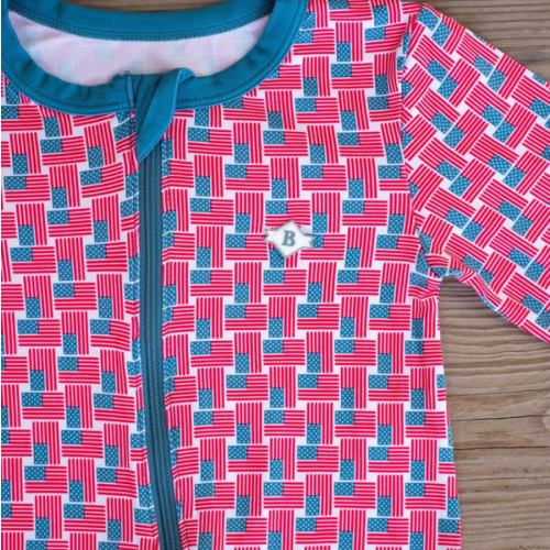 Baby Zip Up - American Flag Print – BURLEBO