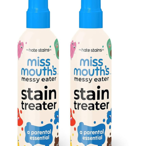 Miss Mouth's Messy Eater Stain Treater Spray - 4oz 2 Pack Stain Remover - Newborn & Baby Essentials - No Dry Cleaning Food, Grease, Coffee Off Laundry, Underwear, Fabric