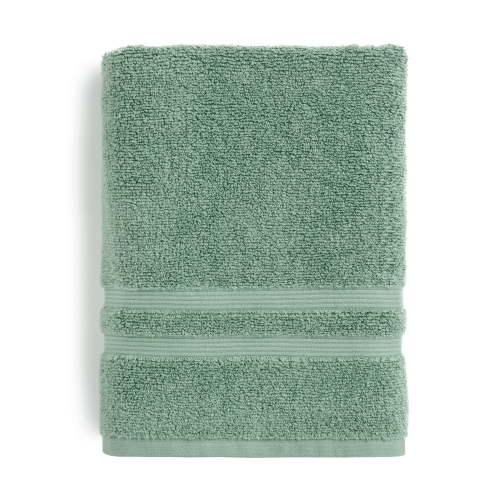 Mainstays Performance Cotton Bath Towel, Super Soft Quick Dry Fade Resistant, Solid Green