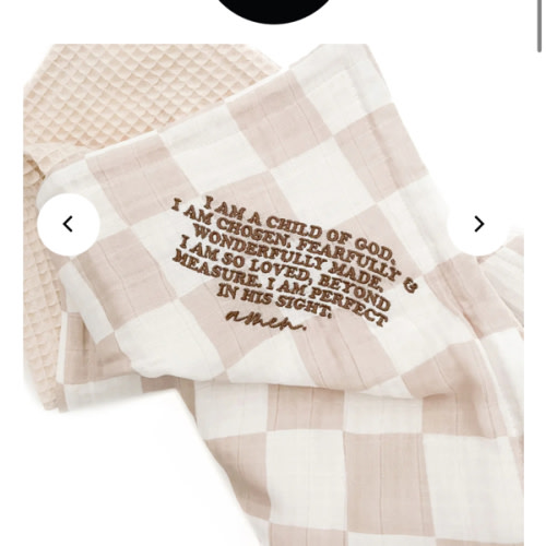 I Am A Child Of God Checker Waffle Blanket – OUR HOUSE ABOVE