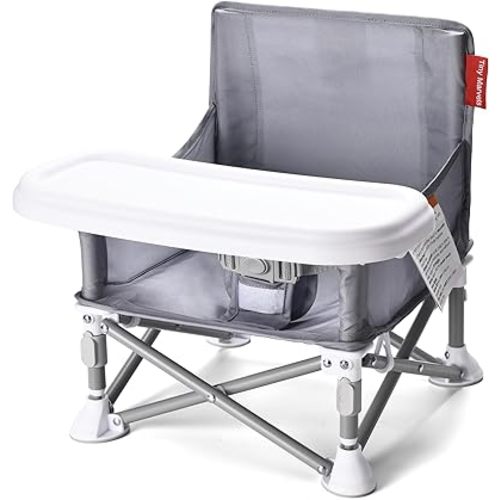 Portable 3-in-1 Baby Booster Seat – Cozy Floor Seat, Feeding Seat with Tray, Toddler Booster – Compact, Foldable, Safe with Child Safety Belt Carry Bag – Perfect for Travel & Family Time