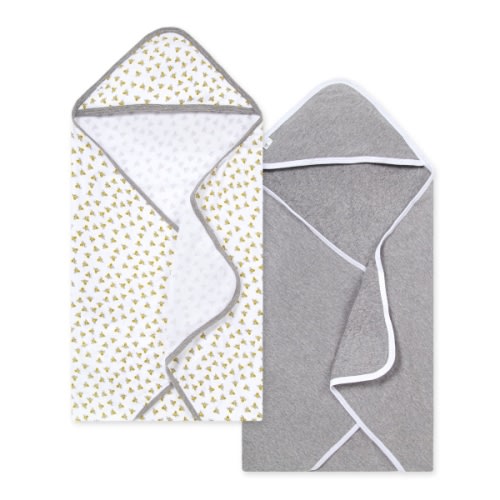 Honey Bee Organic Cotton Hooded Towel 2 Pack