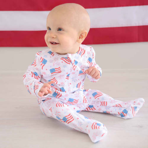 Fireworks & Freedom Zipper Footie