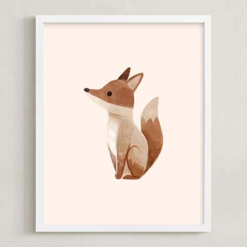 Baby Fox Limited Edition Children's Art Print by Vivian Yiwing