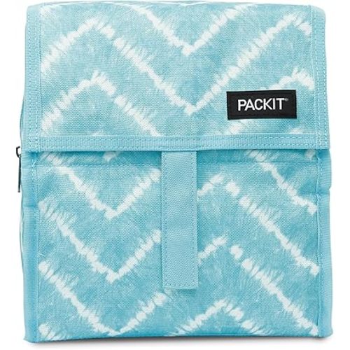 Packit Freezable Lunch Bag, Aqua Tie Dye