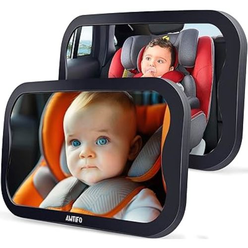 Baby Car Mirror 2-Pack for 2 Seats: Anti-shake 2 Kids Car Seat Mirror for Baby Shower Gifts - Ease of installation 2 Cars Back Seat Mirror