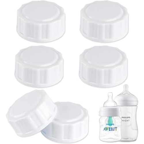 (6-PCs) Travel Bottle Caps Compatible with Avent Bottles, Bottle Lids Replacement