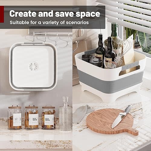 Wash Basin for Baby Bottles, Foldable, Versatile Wash Tub for Kitchen, RV, Outdoor Camping Sink, Sturdy & Easy to Clean
