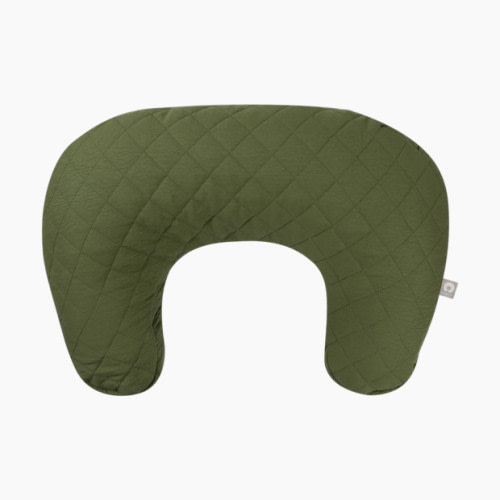 New Nursing Pillow with Luxe Fabric Cover - Moss Quilt
