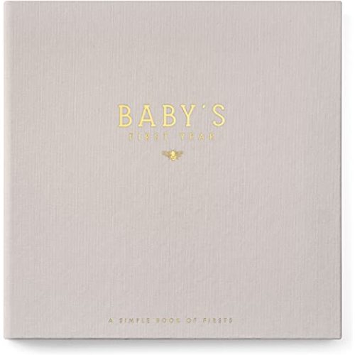 Lucy Darling Baby Memory Book – Honey Bee | Luxury Baby First Year Book & Photo Album | Gender Neutral Keepsake Journal for Milestones, Memories & Photos | Thoughtful Pregnancy Gift