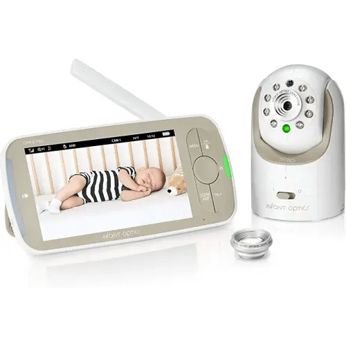 Infant Optics DXR-8 PRO Video Baby Monitor, 720P HD Resolution 5" Display, Patent-Pending A.N.R. (Active Noise Reduction), Pan Tilt Zoom, and Interchangeable Lenses