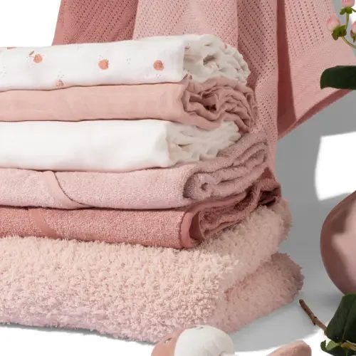 Little Bamboo Muslin Bibs 5 Pack Dusty Rose | Baby Bunting AU