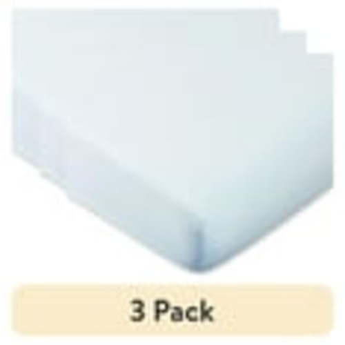 (3 pack) Parent's Choice 100% Cotton Infant Crib Fitted Sheet, Blue