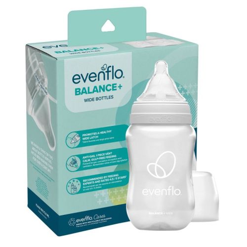 Evenflo Balance Wide-Neck Anti-Colic Baby Bottles - 9oz/2pk
