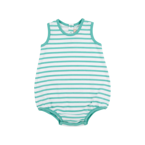 Patton Play Bubble - Turks Teal Stripe with Turks Teal