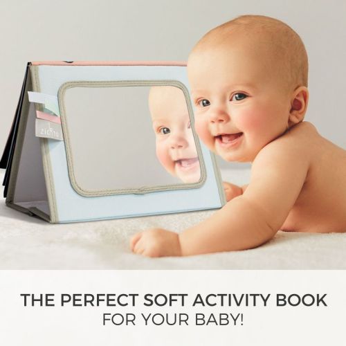 Soft Tummy Time Book with Baby-Safe Mirror