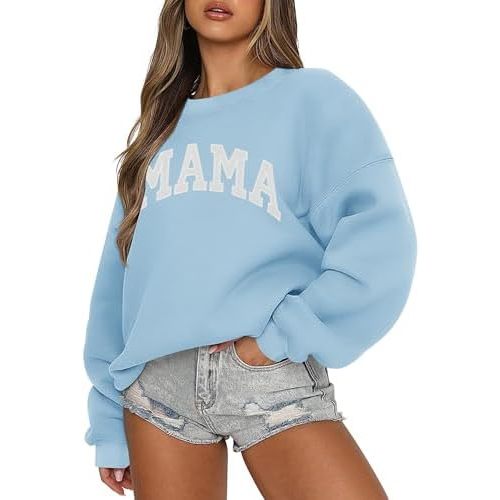 LOMON Crewneck Sweatshirt for Women Casual Oversized Pullover Hoodies Long Sleeve Fleece Tops Sweater