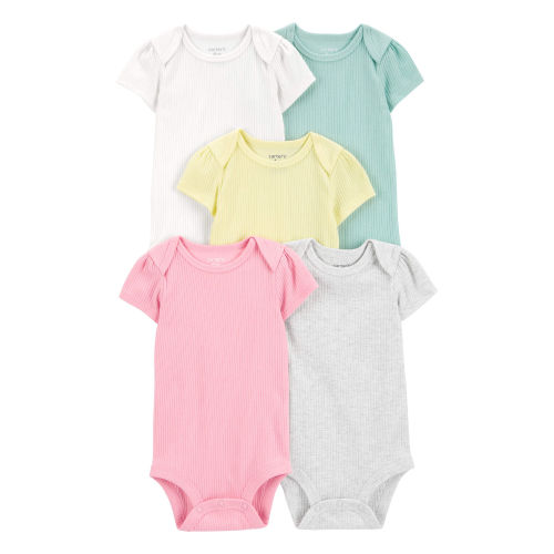 Baby Girl 5-Pack Short-Sleeve Bodysuits - Carter's | Carter's