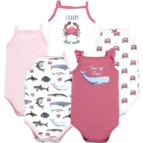 Hudson Baby Unisex Baby Cotton Sleeveless Bodysuits - 6-9 Months