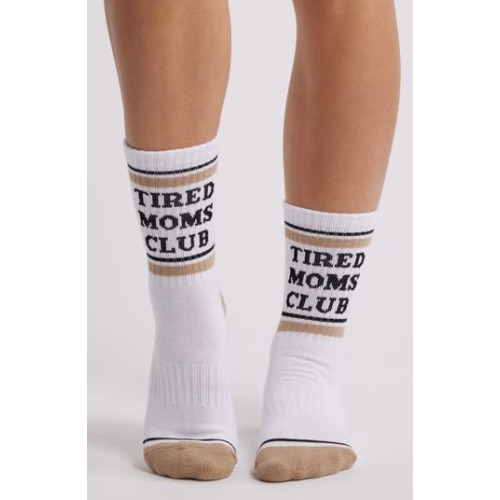 Tired Moms Club Crew Socks