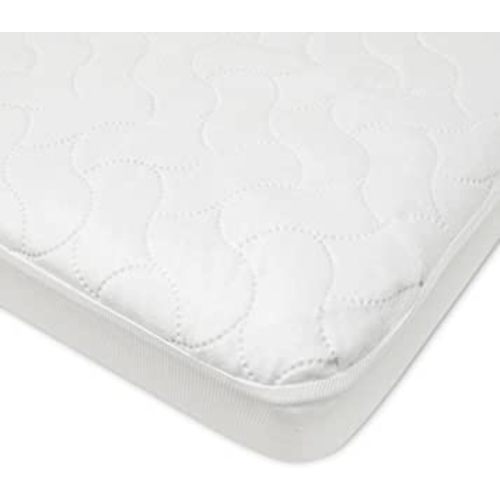 American Baby Company Waterproof Fitted Porta/Mini Crib Protective Mattress Pad Cover, White, for Boys and Girls, 1 Count (Pack of 1)