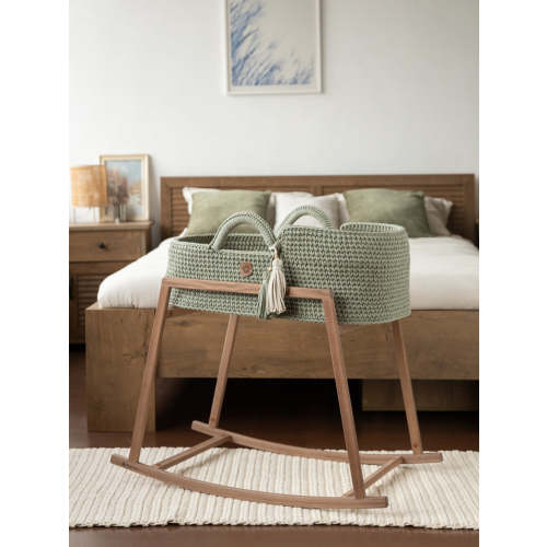 Set of XL Moses Basket Straight Hood & Rocking Stand — please specify your options in registry notes