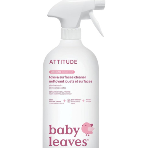 ATTITUDE Toy and Surface Cleaner, EWG Verified Multi-Surface Products, Vegan, Naturally Derived Multipurpose Cleaning Spray, Unscented, 27.1 Fl Oz