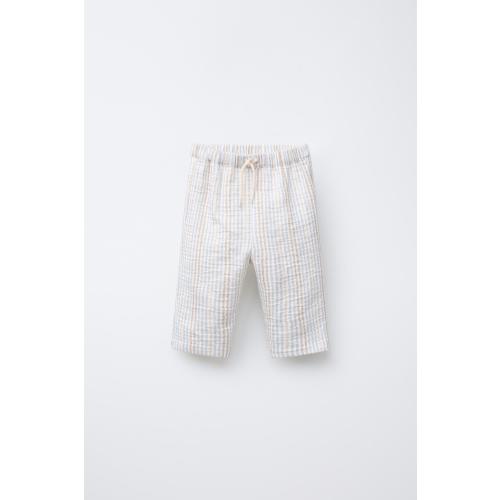 STRIPED PANTS - Gray / Beige | ZARA United States