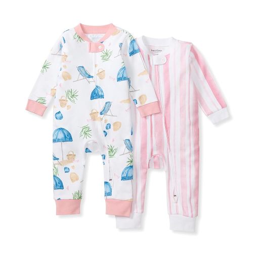 Burt's Bees Baby baby-girls Sleep and Play Pajamas, 100% Organic Cotton, One-piece Footless Pajamas
