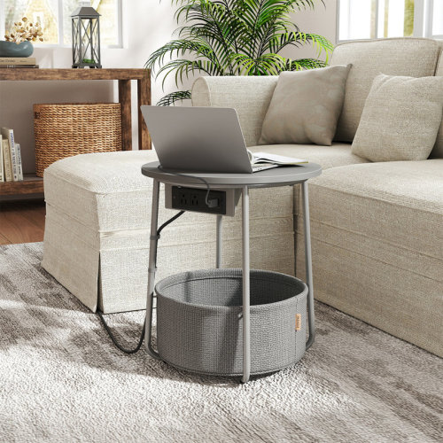 Latitude Run® Side Table With Charging Station | Wayfair