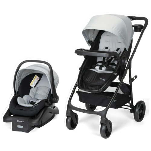 Safety 1st Grow and Go Sprint Modular Travel System Stroller with Rear-Facing Infant Car Seat, Whisper Grey, Toddler, Unisex