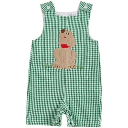 Toddler Boy Clothes Smocked Romper Farm Baby Animal Print Jumpsuit Sleeveless Overalls Spring Summer Kids Bodysuit