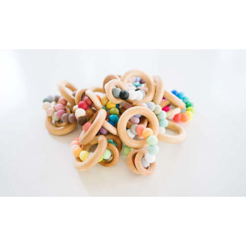 Saturn Ring Wooden Baby Rattle / Teether