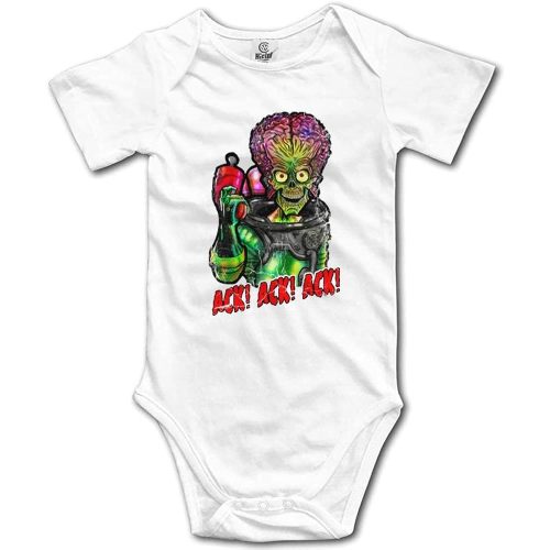 Mars Alien Attacks Infant Baby Boys Girls Crawl Clothes Short Sleeve Romper Bodysuit