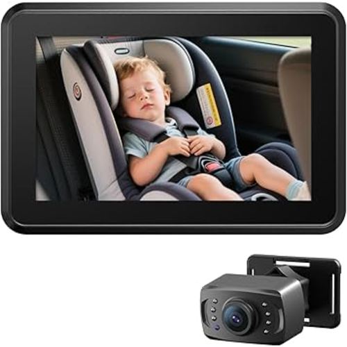 Itomoro Baby Car Camera for Backseat, 4.3" IPS HD Car Monitor for Baby Rear Facing with IR Night Vision and Wide View, Easy Install Carseat Camera for New ParentsSafe Driving