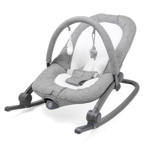Baby Delight Aura Deluxe | Portable Baby Bouncer for Infants | Baby Rocker | Quilted Charcoal Tweed