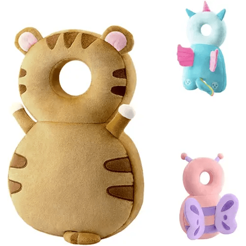 Toddler Baby Head Protection Cushion Backpack Wear,Brown Tiger