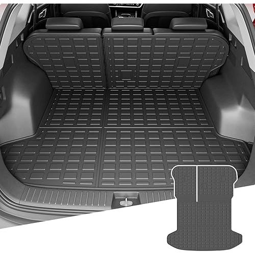 powoq Cargo Mat Compatible with 2023-2025 Kia Sportage Trunk Liner with Backrest Mat TPE Replacement for 2023-2025 Kia Sportage Accessories (Trunk Mat with Backrest Mat)