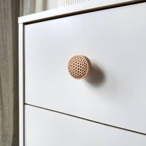 Golf Ball Knobs For Nursery Dresser - Sports Themed Drawer Pulls- Wooden Handles - 1 pcs