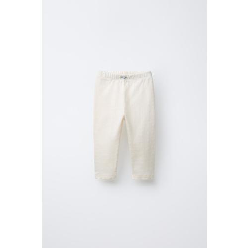 POINTELLE HEART LEGGINGS - Ecru | ZARA United States